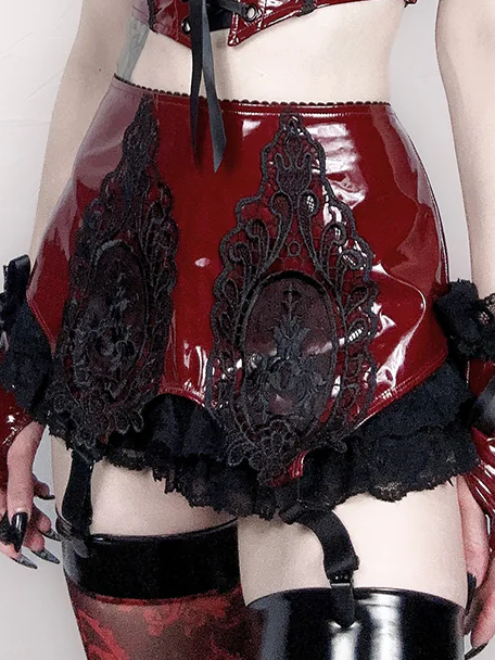 Bloodlust PVC Garter Skirt