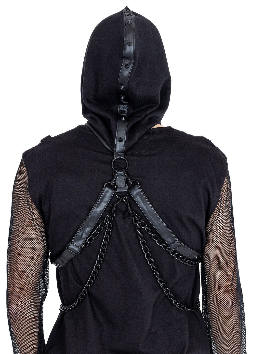 Midnight Vegan Leather Harness Hood