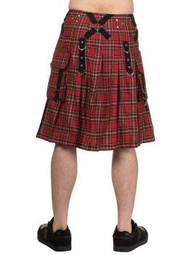 Studded Plaid Bondage Kilt