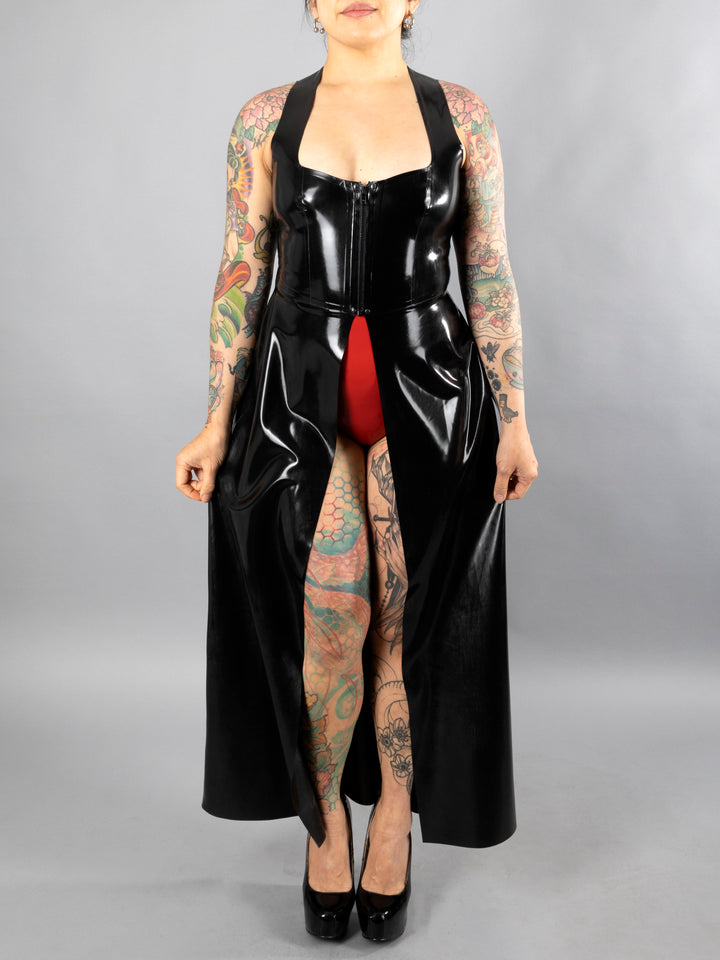 Split Front Latex Dress