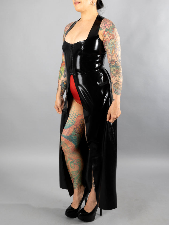 Split Front Latex Dress