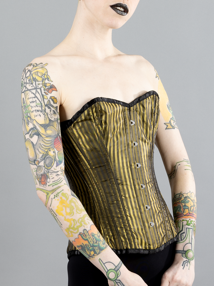 Shadow Stripe Overbust Corset