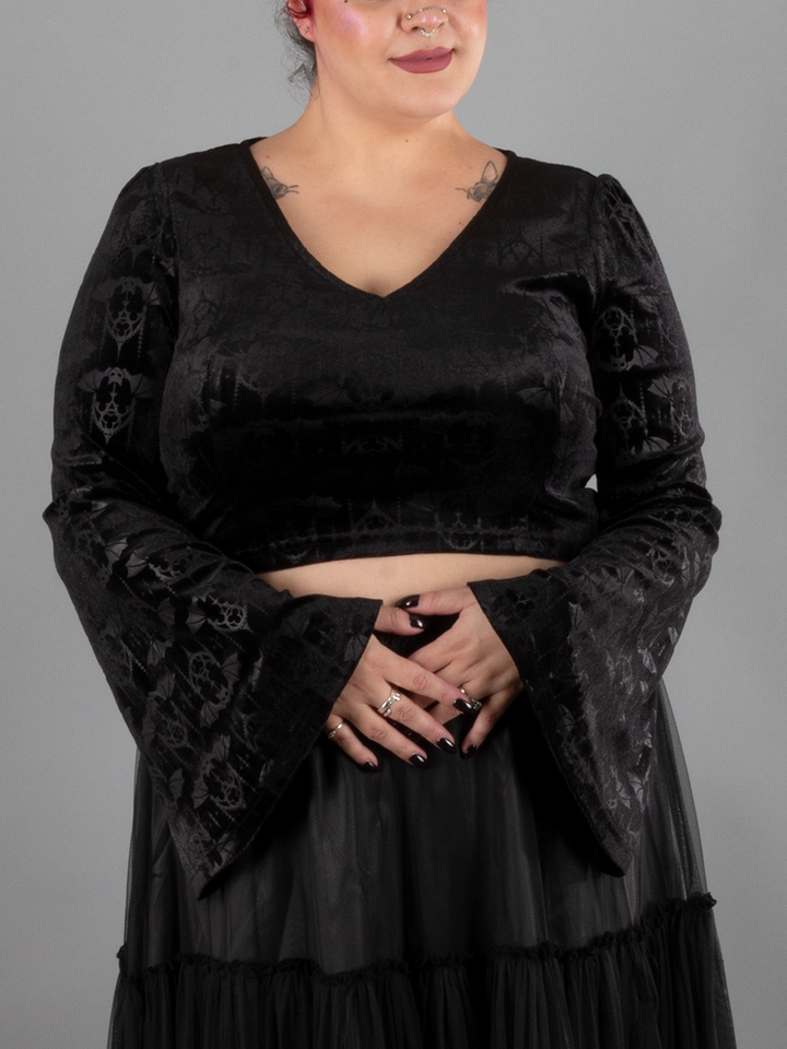 Witchy Gothic Bat Top