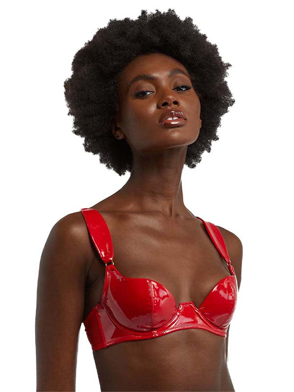 Hustler Maxine PVC Plunge Bra