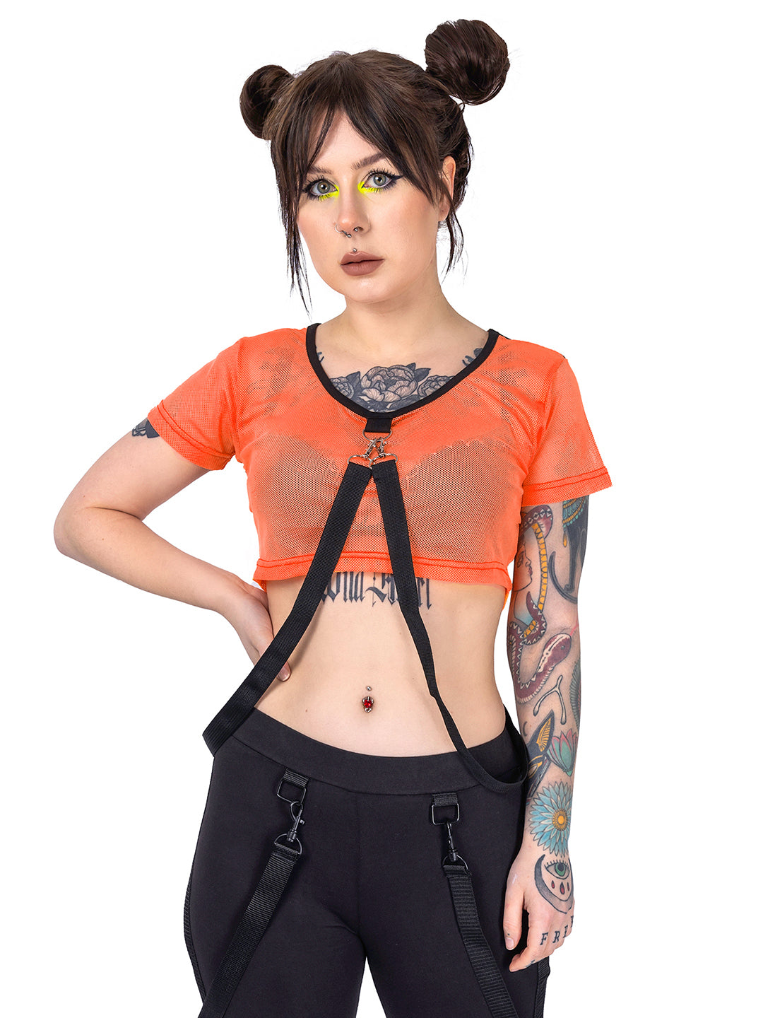Prevail Fishnet Cropped Top
