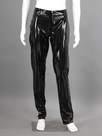 Pinstripe PVC Pants