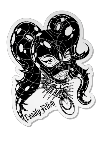 Deadly Fetish Spiked Rubberdoll Mirror Sticker