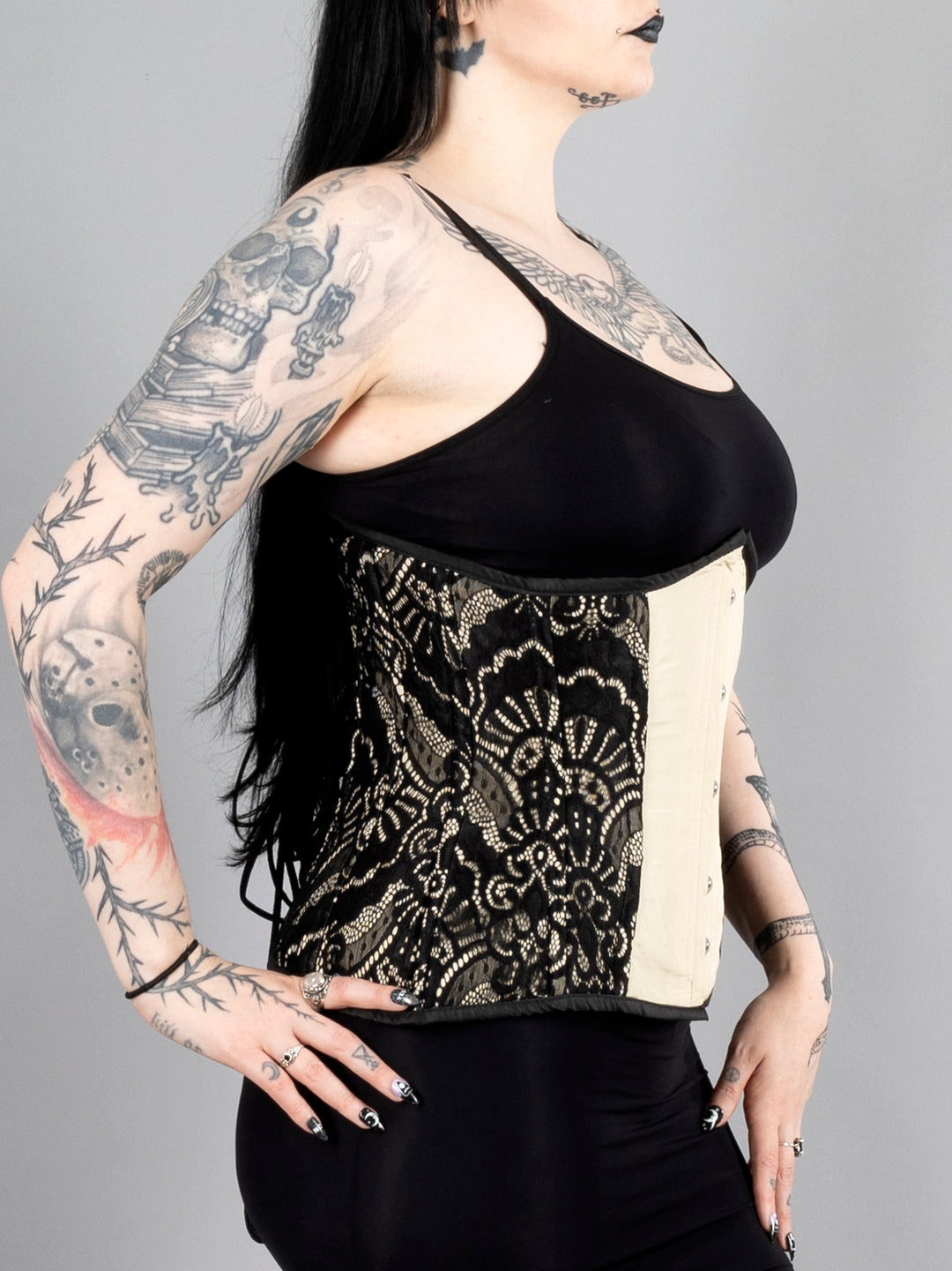 Lace Overlay Underbust Corset
