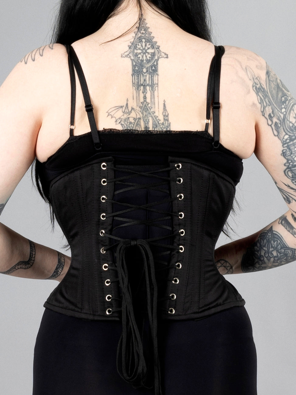 Cotton High Back Waspie Underbust Corset