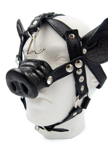 Leather Pig Head Harness