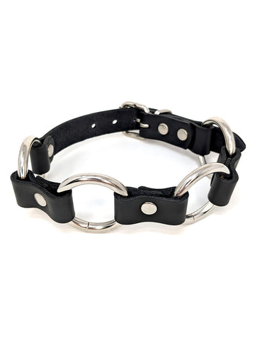 Leather Rings Collar