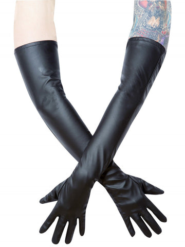 Vegan Leather Opera Gloves