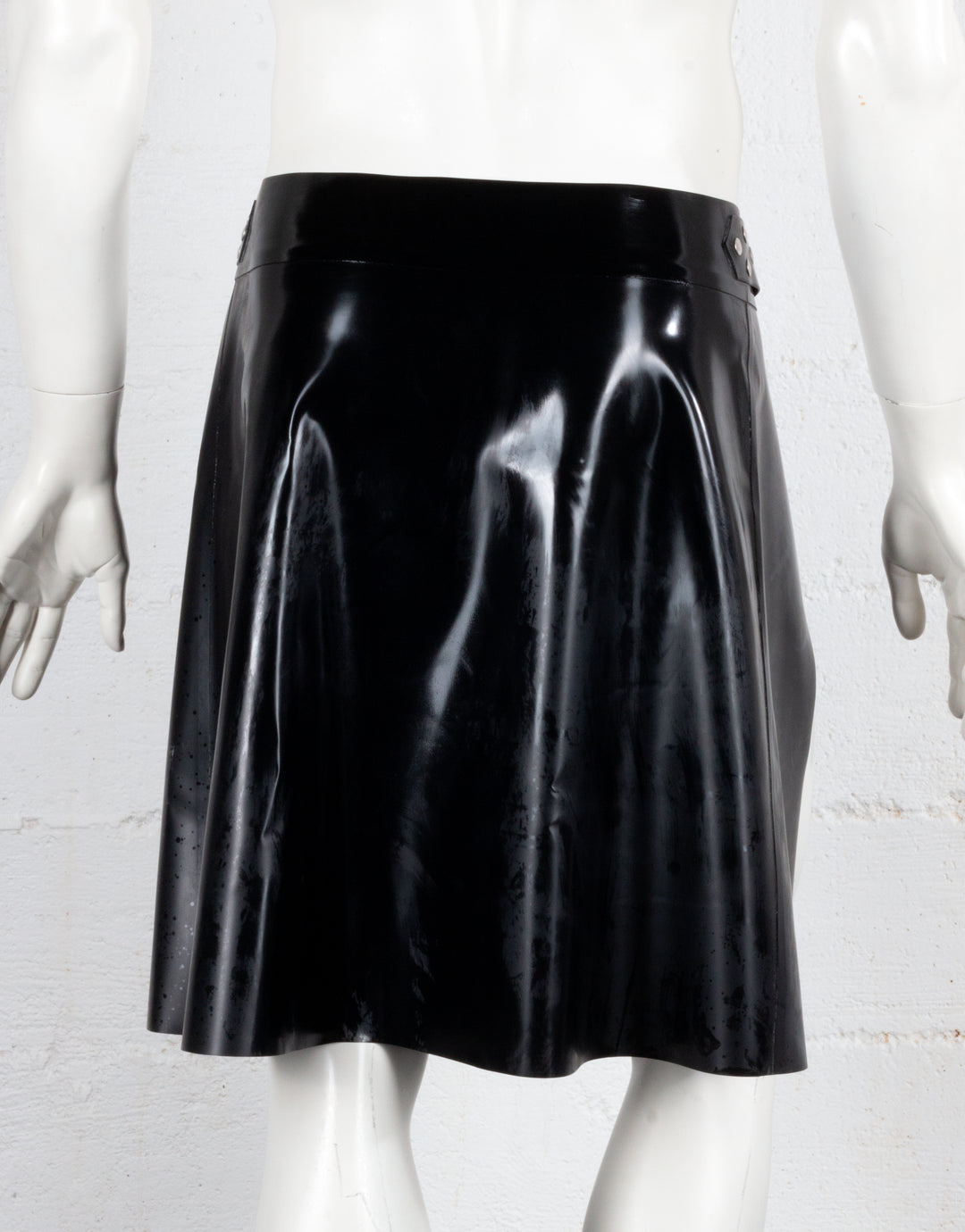 Black Latex Buckle Kilt