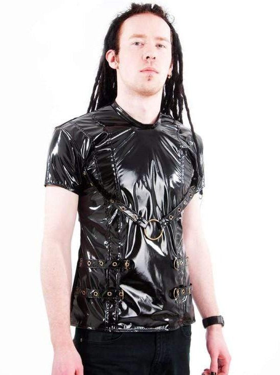 PVC & Lycra Top with Brass Hardware