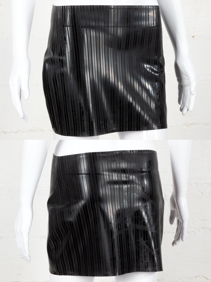 Latex Textured Mini Skirt