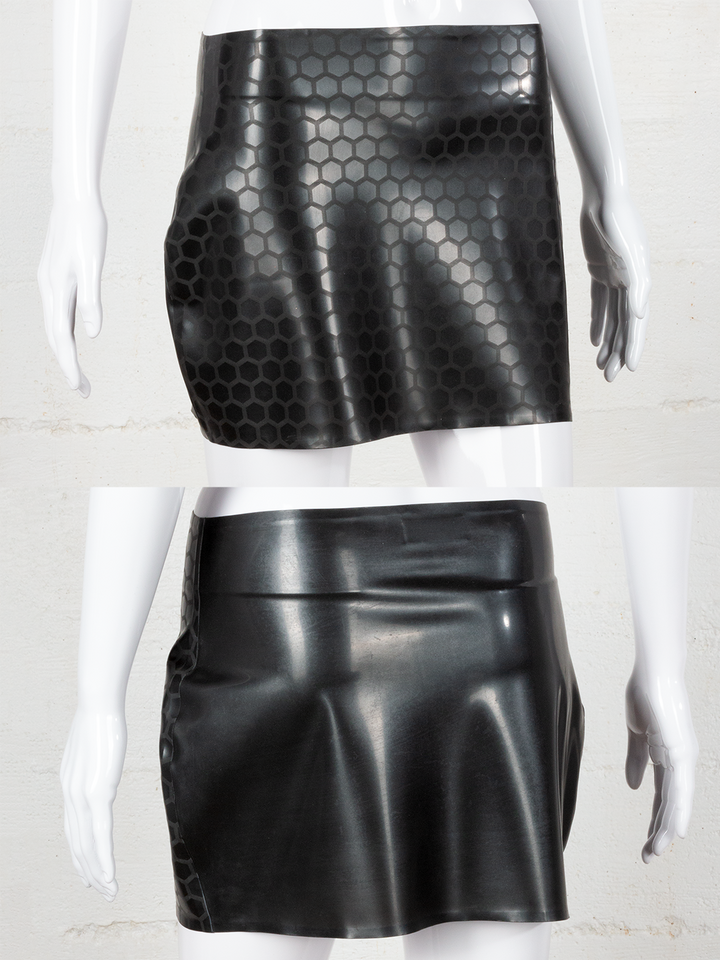 Latex Textured Mini Skirt