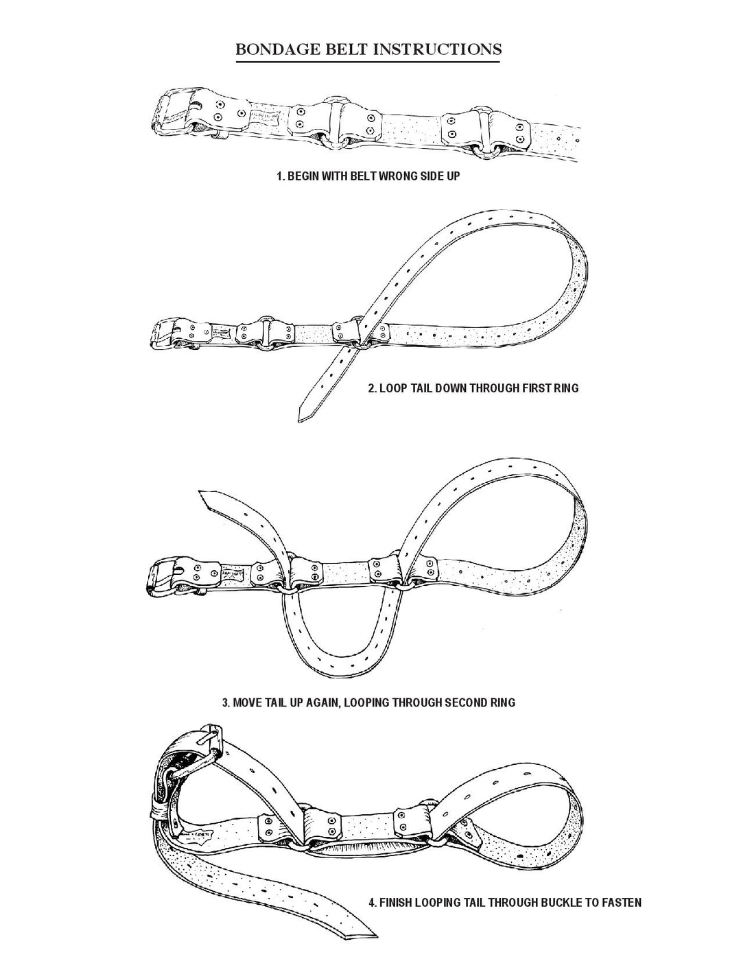 Stealth Bondage Leather Belt/Cuffs