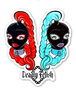 Deadly Fetish Collar Dolly Duo Colour Sticker