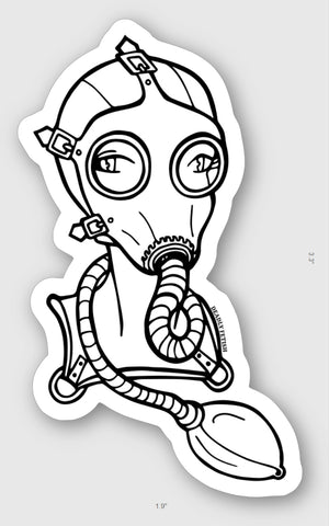 Deadly Fetish Gas Mask Sticker