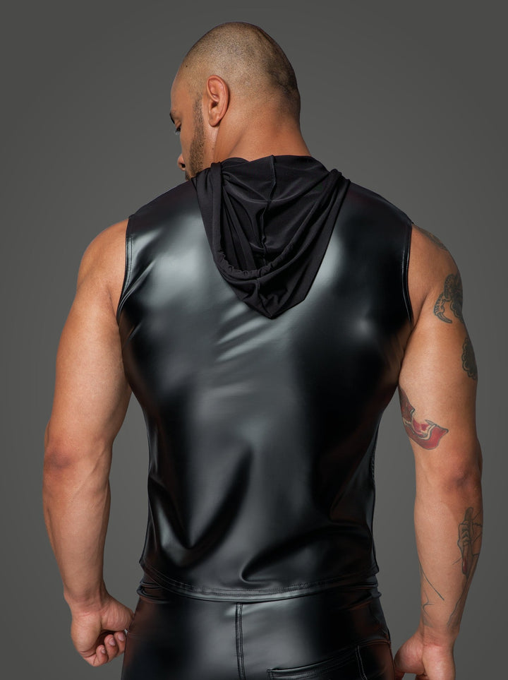 Matte Wetlook Vest with Hood