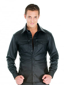 Vegan Leather Dress Shirt