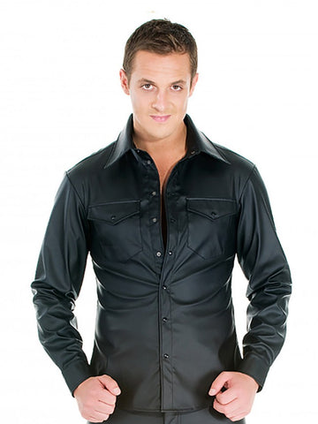Vegan Leather Dress Shirt