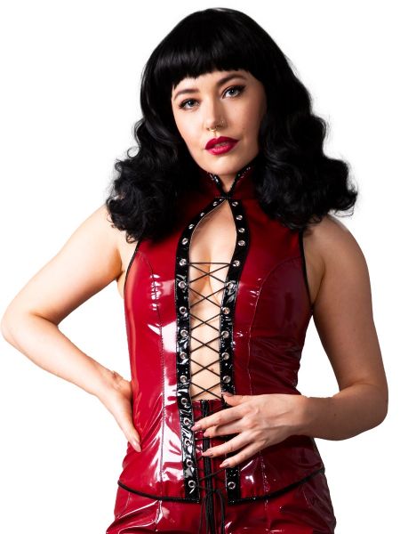 Merlot PVC Lace Front Top