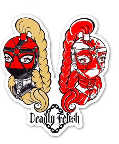 Deadly Fetish Harness Dolly Duo Colour Sticker