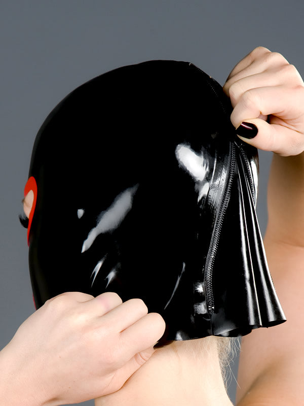 Latex Hood with Shaped Eyes, Nose and Mouth