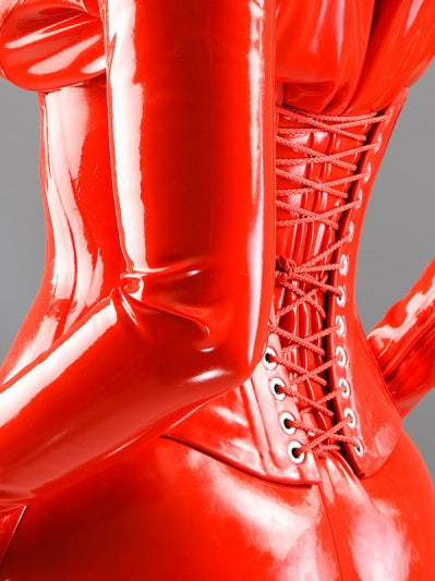 Latex Corset with Busk Front