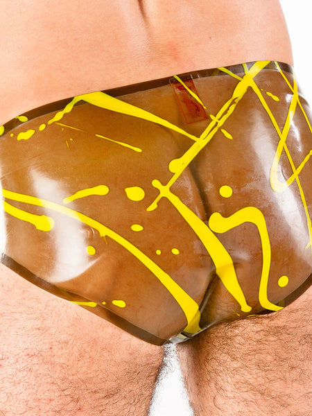 Latex Splashed Brief