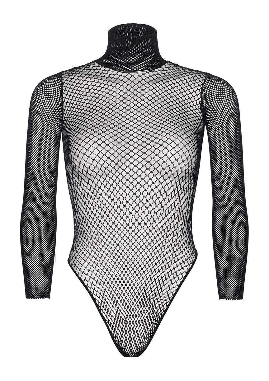 Fishnet High Neck Bodysuit