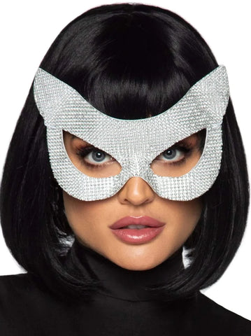 Rhinestone Cat Mask