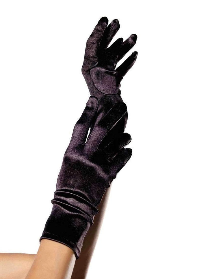 Wrist Length Satin Gloves