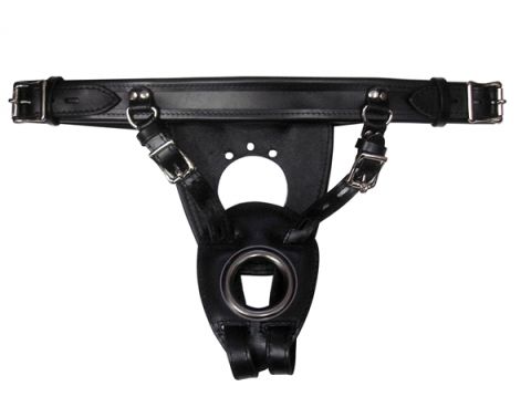 Leather Dog Tail Plug Harness