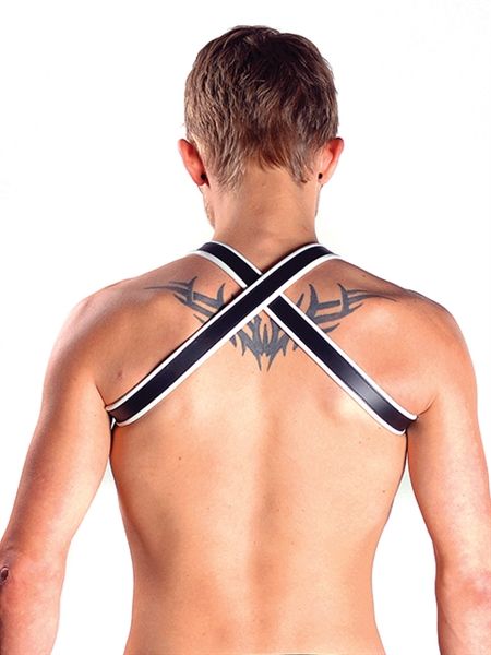 Contrast Trim Leather X-Back Harness