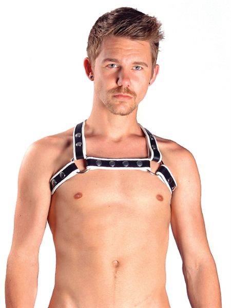 Contrast Trim Leather X-Back Harness
