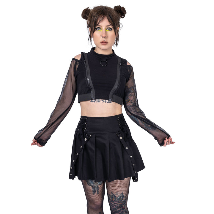 Rebellious Pleated Mini Skirt